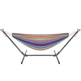 Hammock & Steel Frame Stand Swing Chair Home/Outdoor Backyard Garden Camp Sleep YJ (Type: picture)